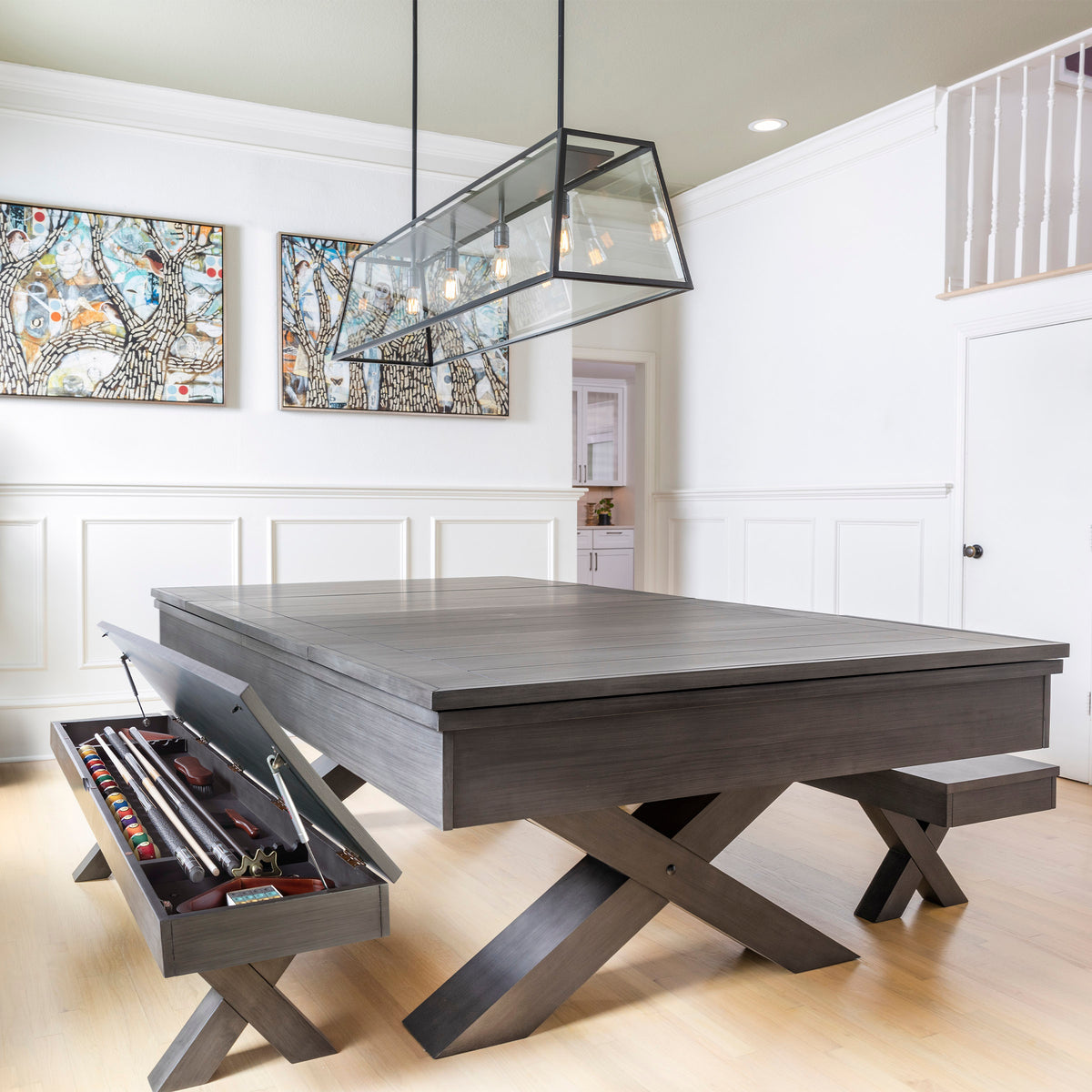 Blake 8' Pool Table Dining Top and Bench Set