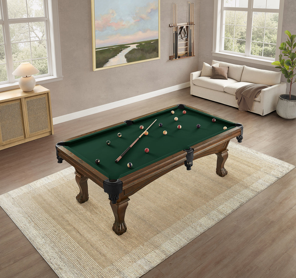 Hayden-Pool-Table-in-Russet-with-Ball&Claw-Leg-5.jpg