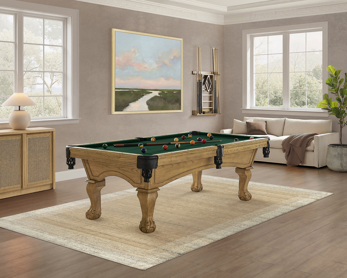 Hayden-Pool-Table-in-Wheat-with-Ball&Claw-Leg-3.jpg