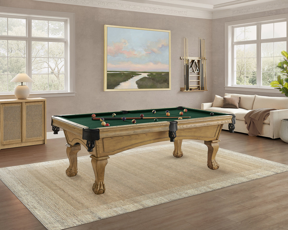 Hayden-Pool-Table-in-Wheat-with-Ball&Claw-Leg-4.jpg