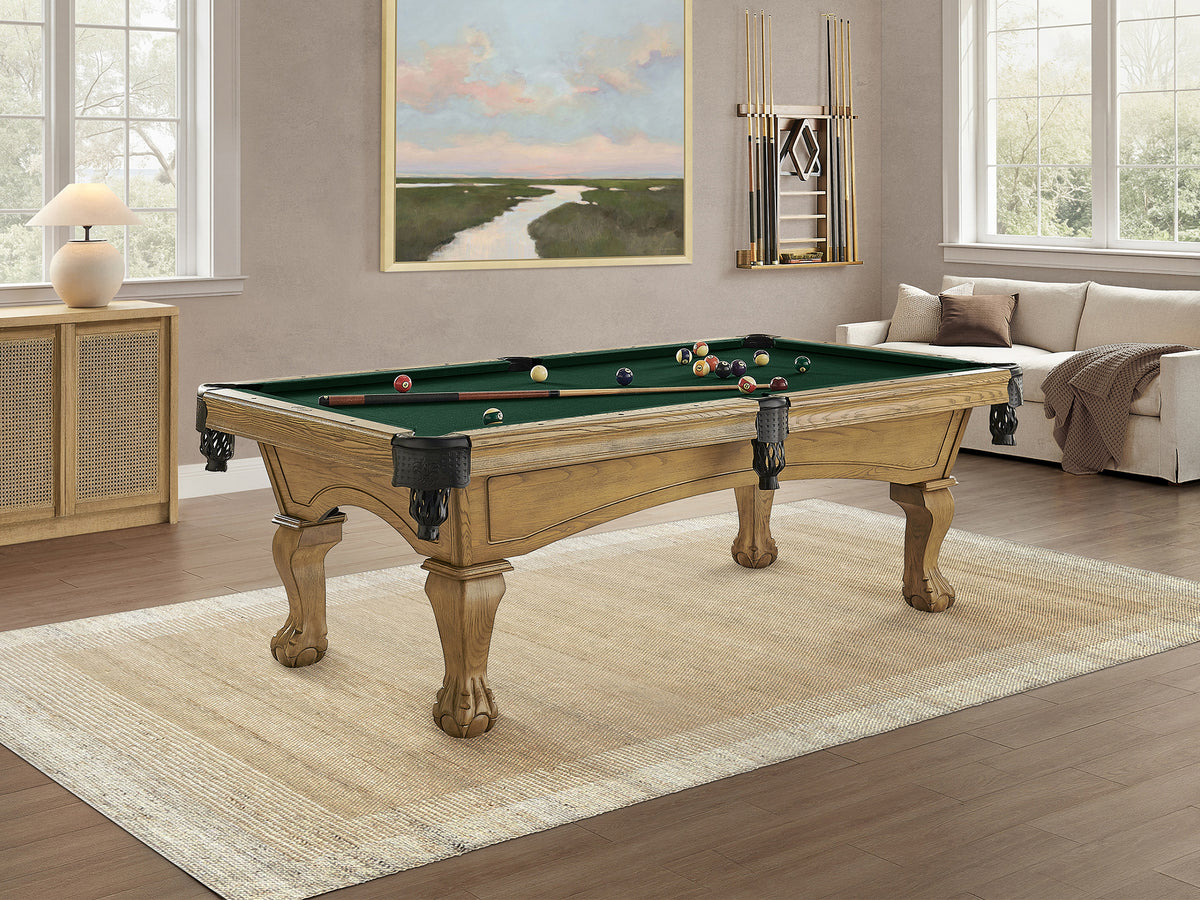 Hayden-Pool-Table-in-Wheat-with-Ball&Claw-Leg-Main.jpg